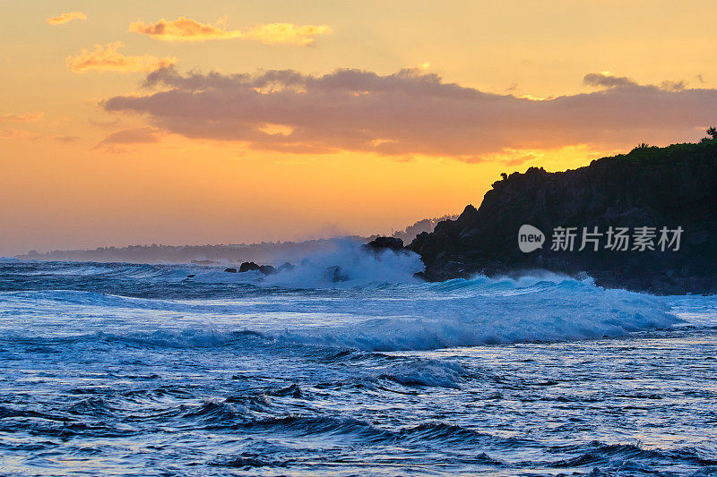 格兰德安斯海滩日落-留尼汪岛