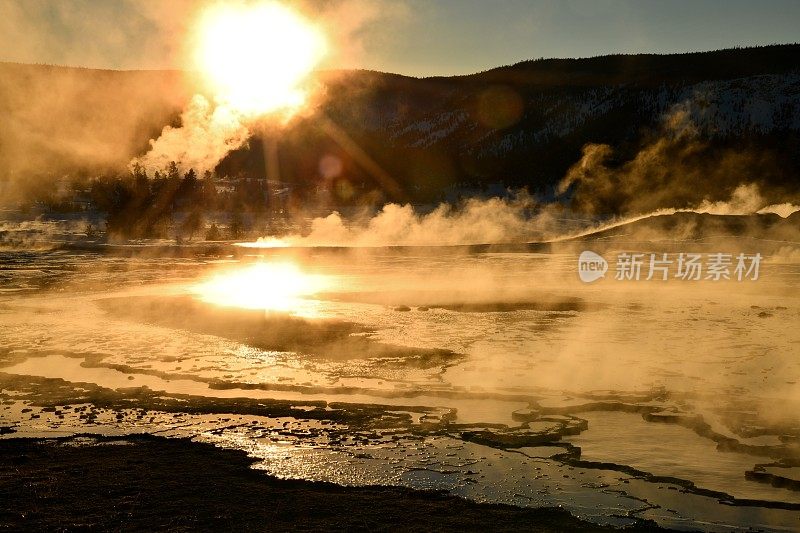 老忠实间歇泉盆地