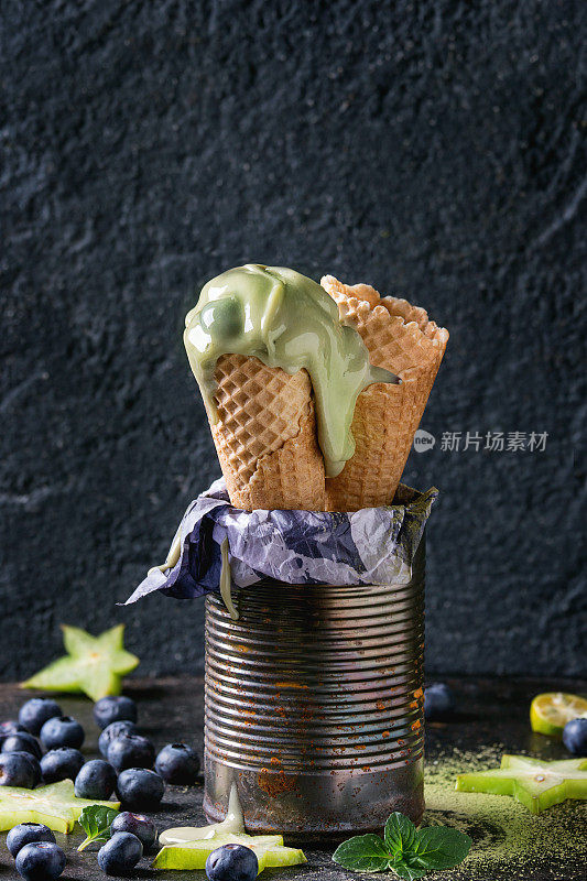 绿茶软弹性冰淇淋