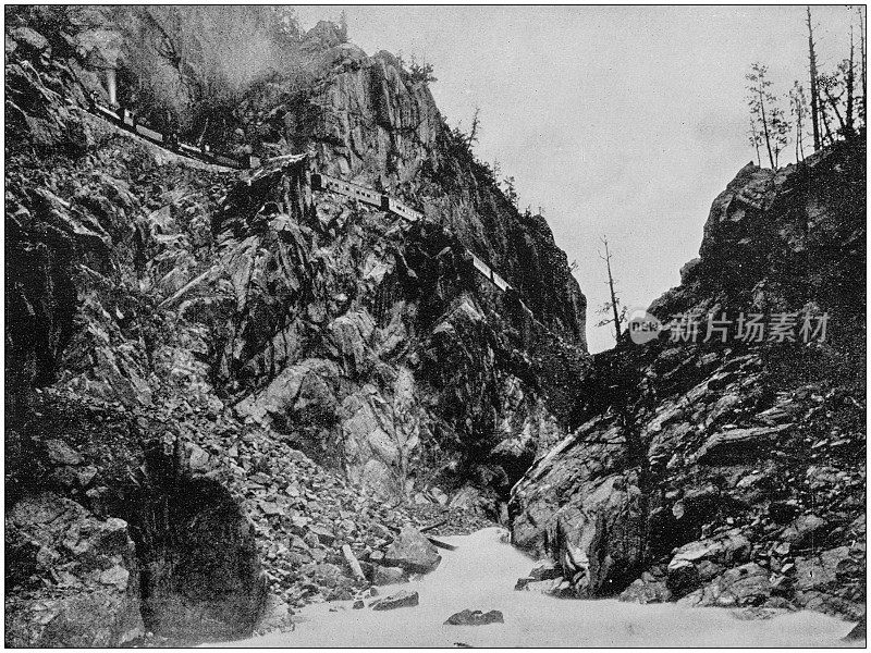 世界著名景点的古老照片:阿尼玛斯峡谷，科罗拉多州