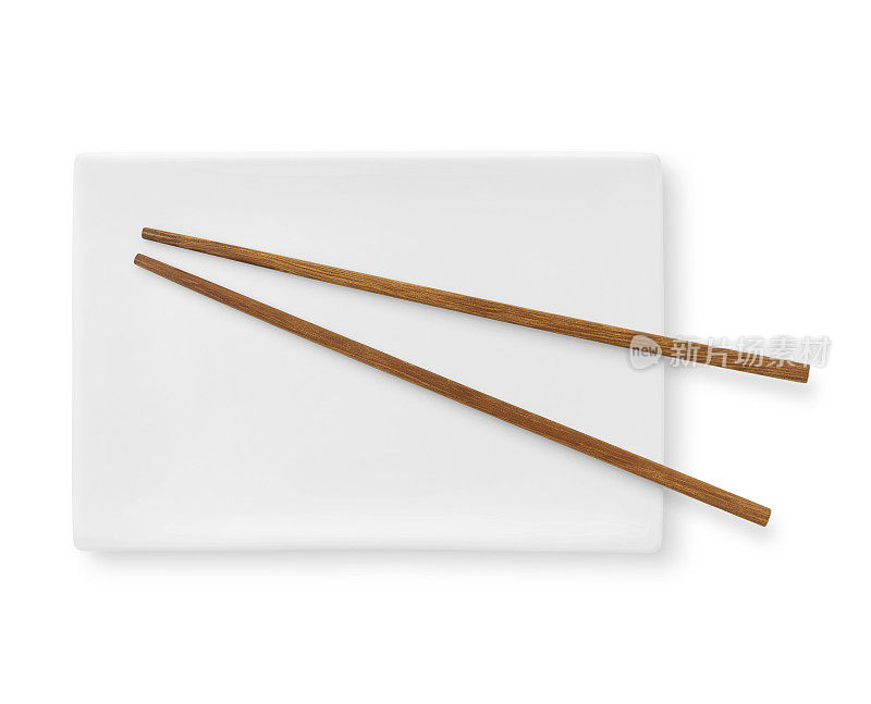 寿司盘和筷子