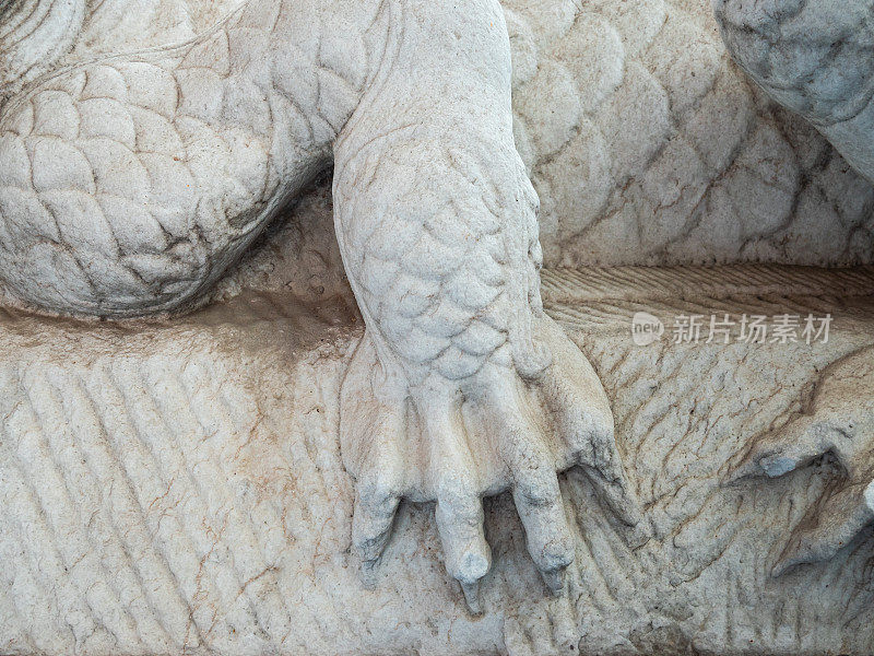 中国古代石雕中国龙爪特写