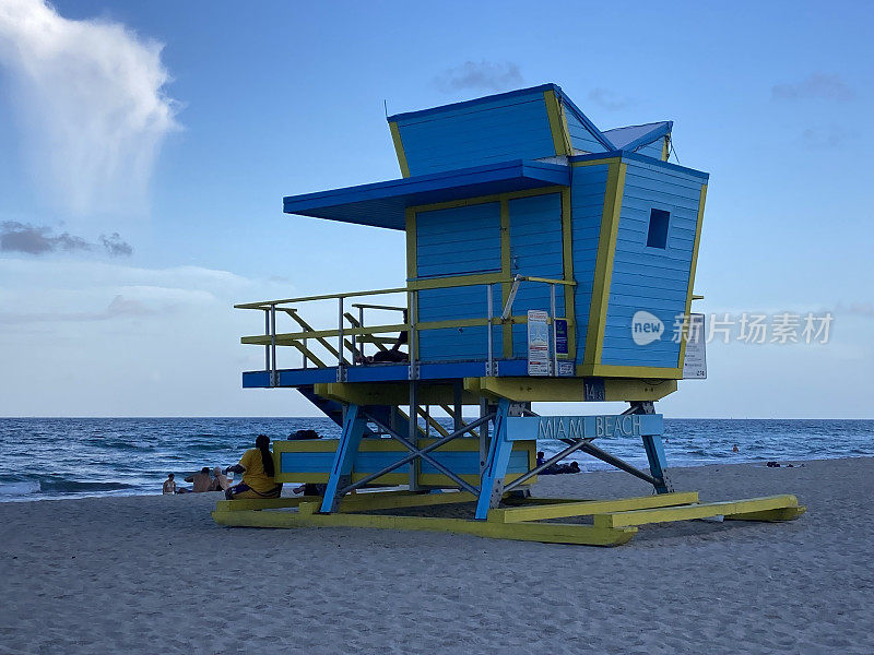 美国-迈阿密-迈阿密海滩海洋救援救生塔