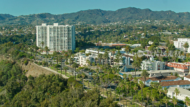 加州圣莫尼卡的公寓和住宅鸟瞰图