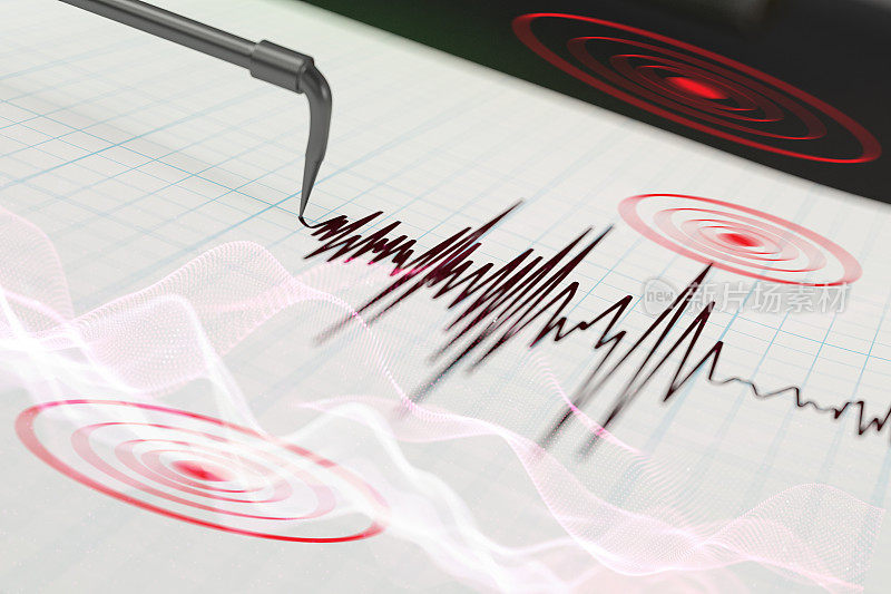 地震仪打印地震后的地震活动