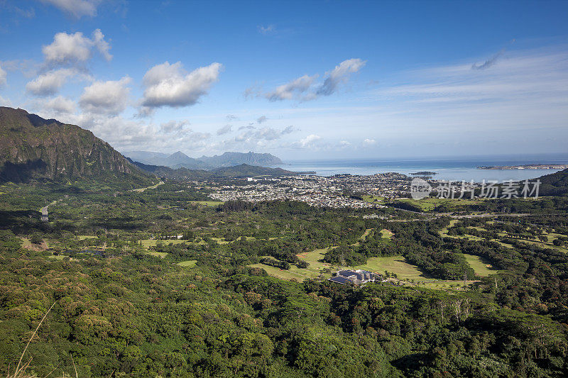 夏威夷瓦胡岛的努瓦努帕里瞭望台