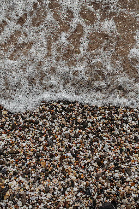 海岩和海浪特写，海岸