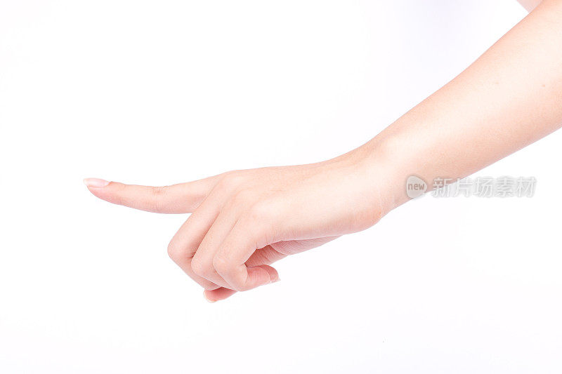 手指符号孤立的概念，触摸屏数字概念