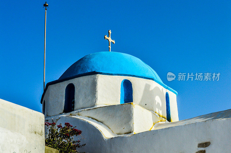 希腊群岛上的东正教希腊教堂