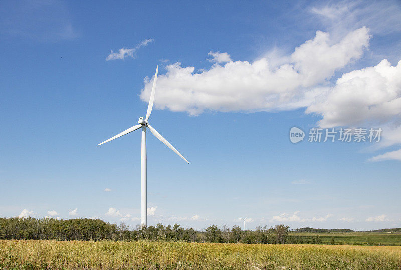 萨斯喀彻温省穆苏明附近的风力涡轮机