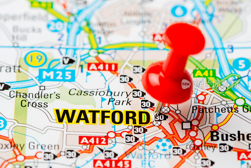 英国首都城市地图系列:沃特福德