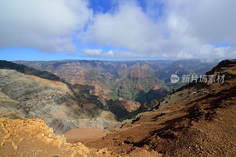 夏威夷考艾岛的威美亚峡谷