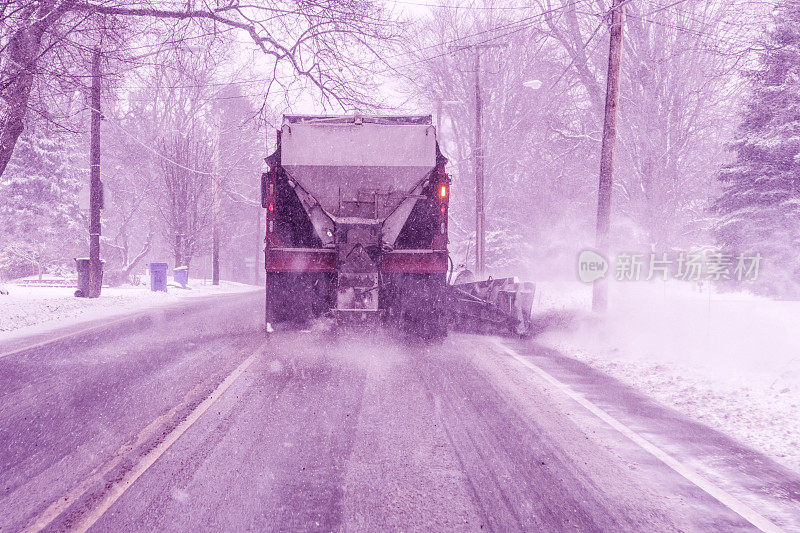 大型市政铲雪车，铲雪撒盐