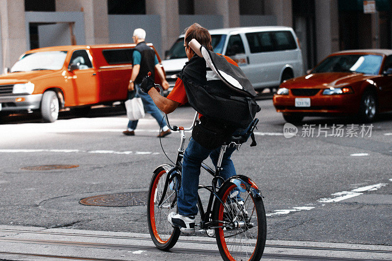 旧金山的自行车快递