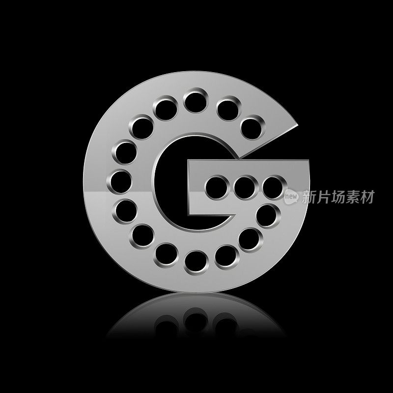 金属字母G