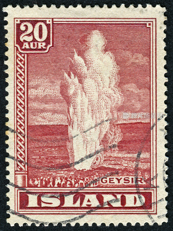 冰岛间歇泉邮票