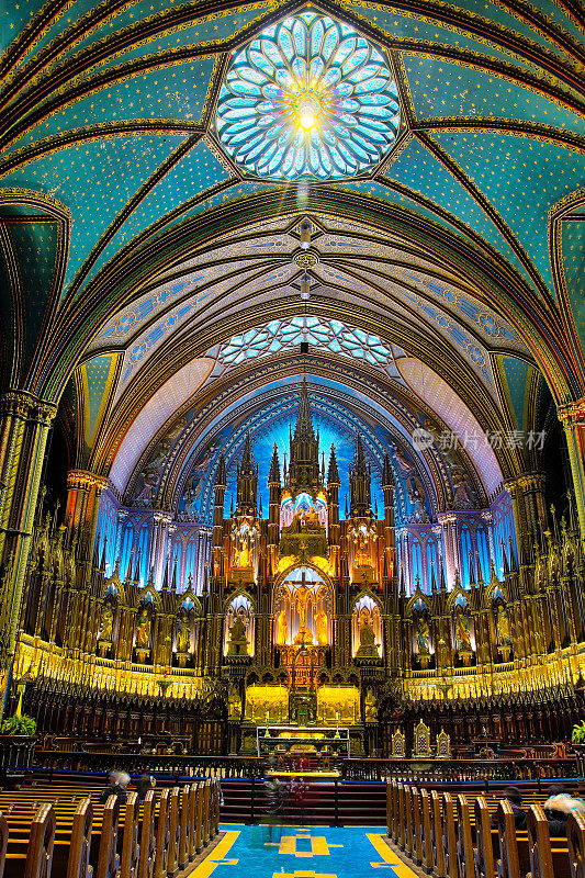 加拿大蒙特利尔的圣母院大教堂