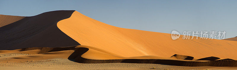 世界上最大的沙丘在Sossusvlei，纳米比亚，非洲。