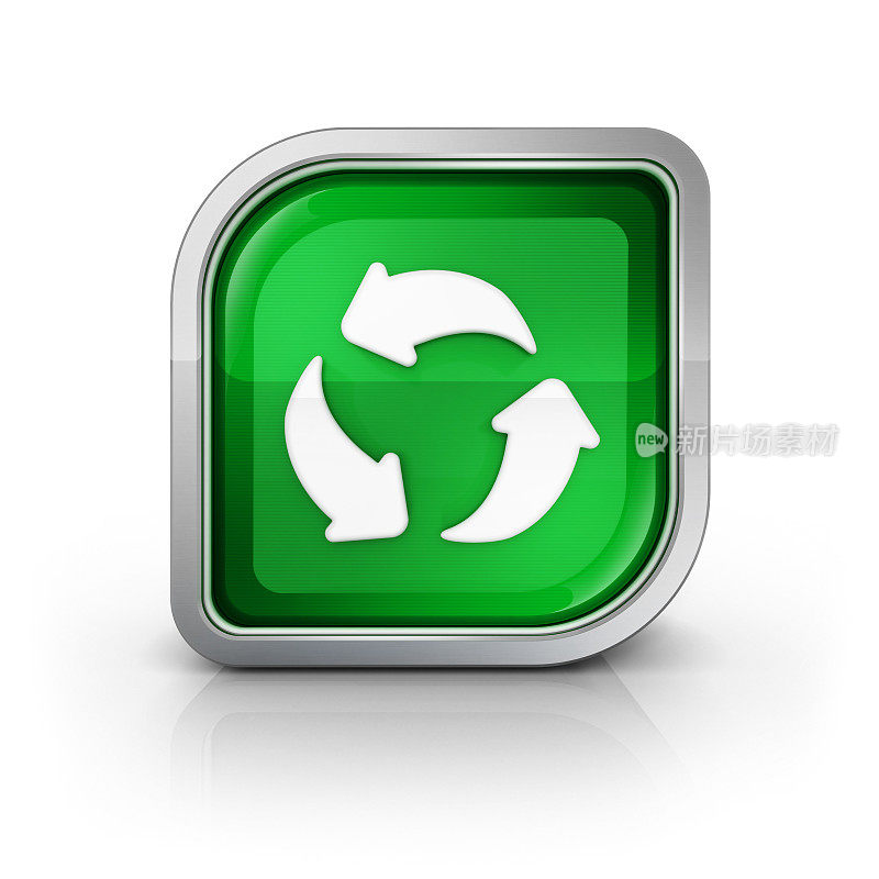 回收或绿色能源的光泽图标