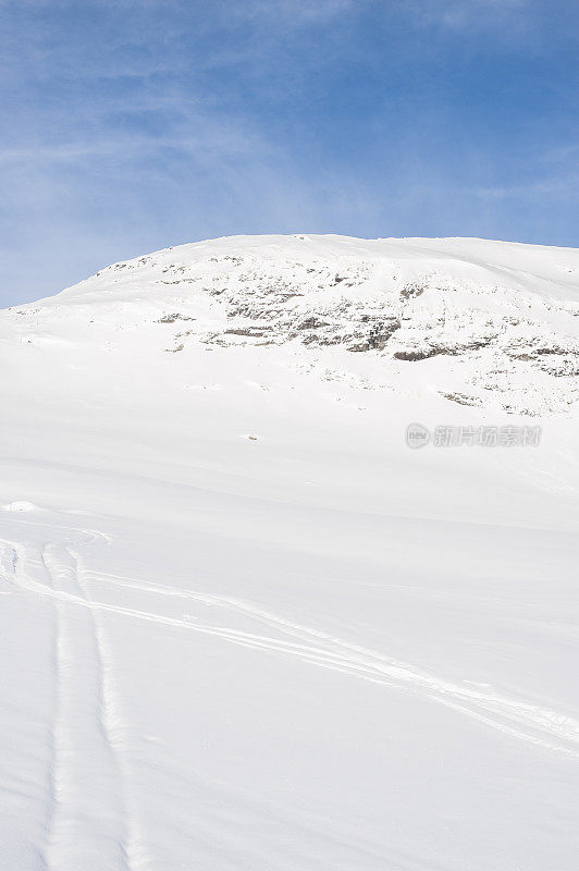 约顿海门国家公园的越野滑雪道