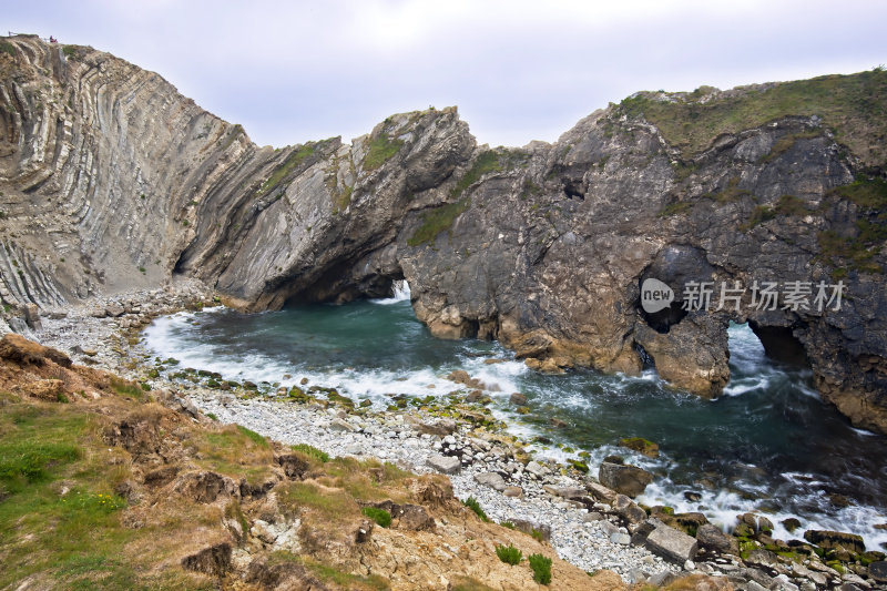 多塞特，侏罗纪海岸多云天气