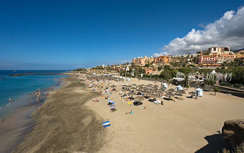 海滩景色，特内里费，西班牙