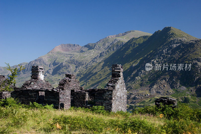 Llanberis的废弃板岩矿