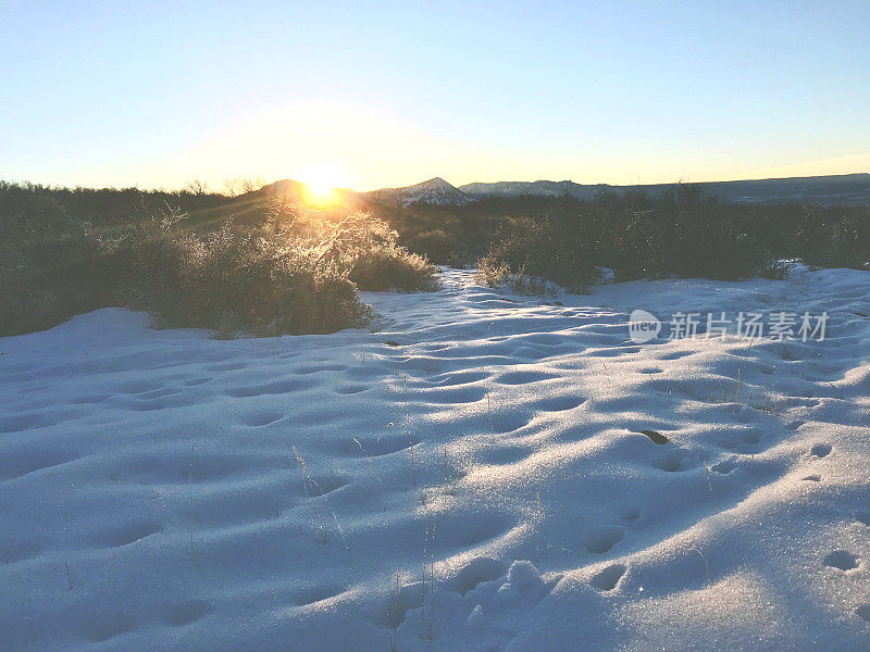 白色的风景-高海拔的科罗拉多西部冬季雪山