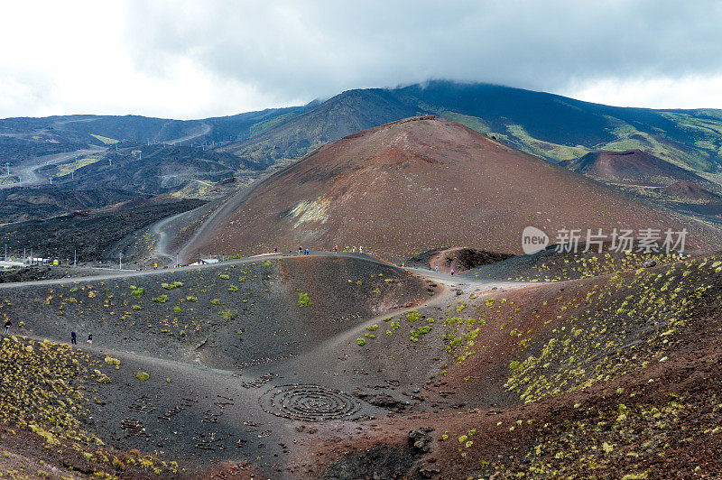 意大利西西里岛的埃特纳火山