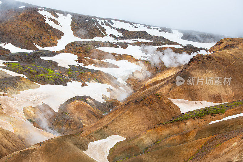 色彩斑斓的山脉,冰岛