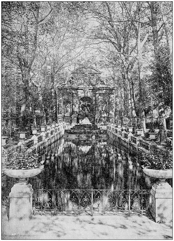 古董照片:巴黎卢森堡公园