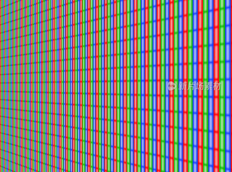 RGB电视电脑屏幕圆点无缝图案。模拟显示电视。微观角度。