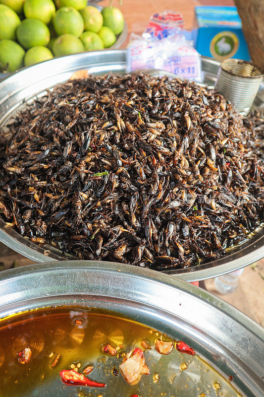 柬埔寨的蜘蛛和昆虫零食
