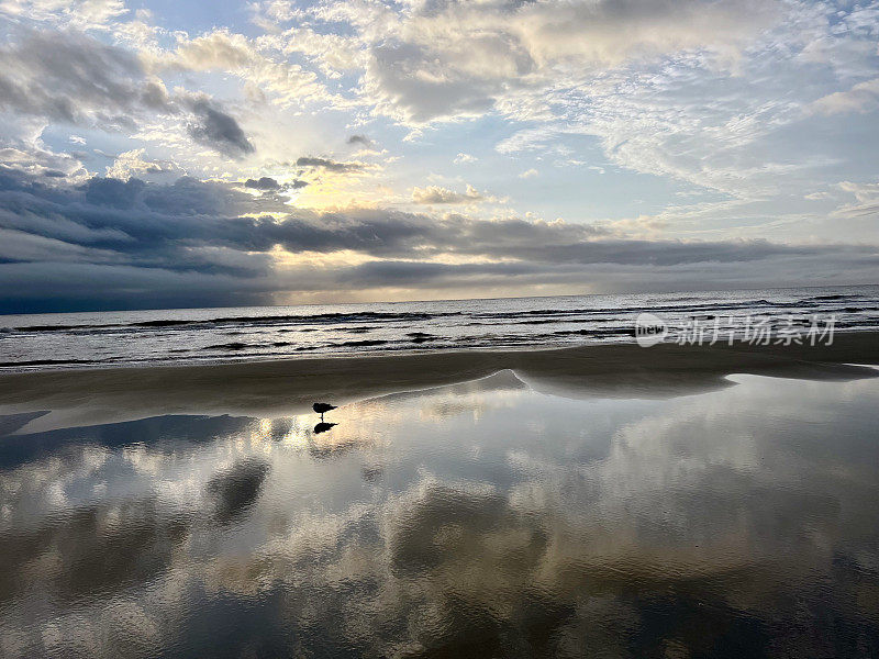 海洋上美丽的日出