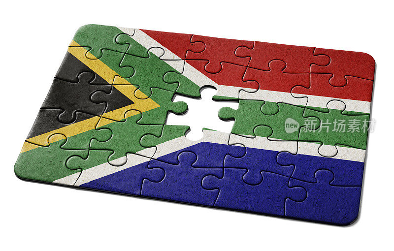 南非国旗就像一个拼图，缺了最后一块