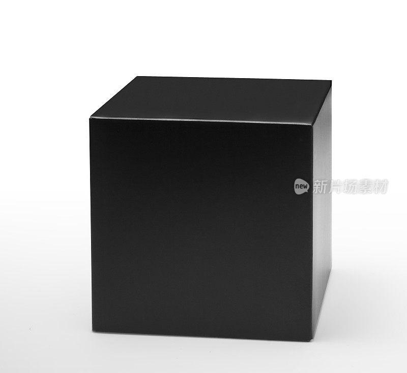 黑盒子在白色背景与剪辑路径