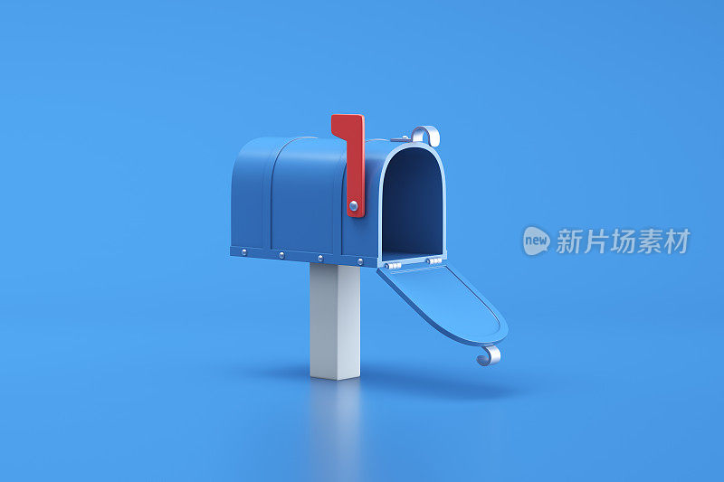 蓝色的邮箱