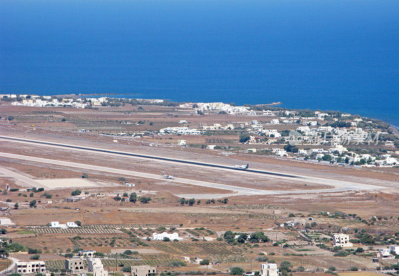 圣托里尼国家机场鸟瞰图