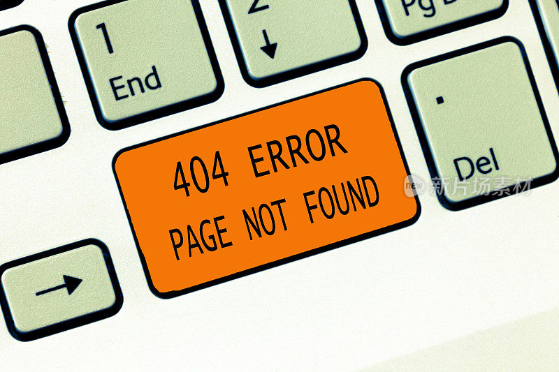 概念手写显示404错误页未找到。服务器上的业务图片文字网页已被删除或移动
