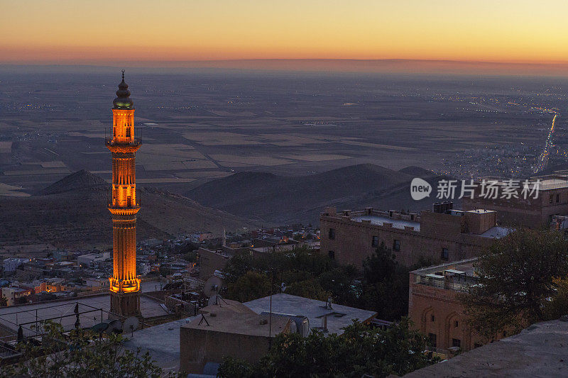 土耳其马尔丁的Sehidiye清真寺尖塔