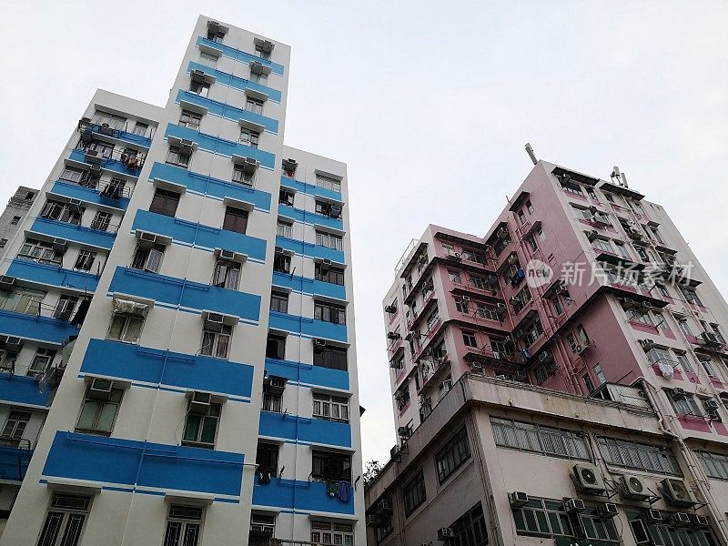 香港九龙半岛深水埗区的住宅楼宇