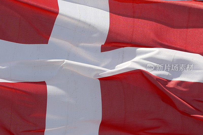 丹麦国旗挥舞着