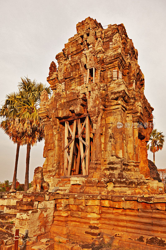 金边Krom殿。吴哥考古区域。柬埔寨