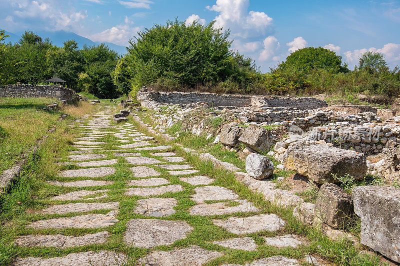 路。希腊迪翁考古公园