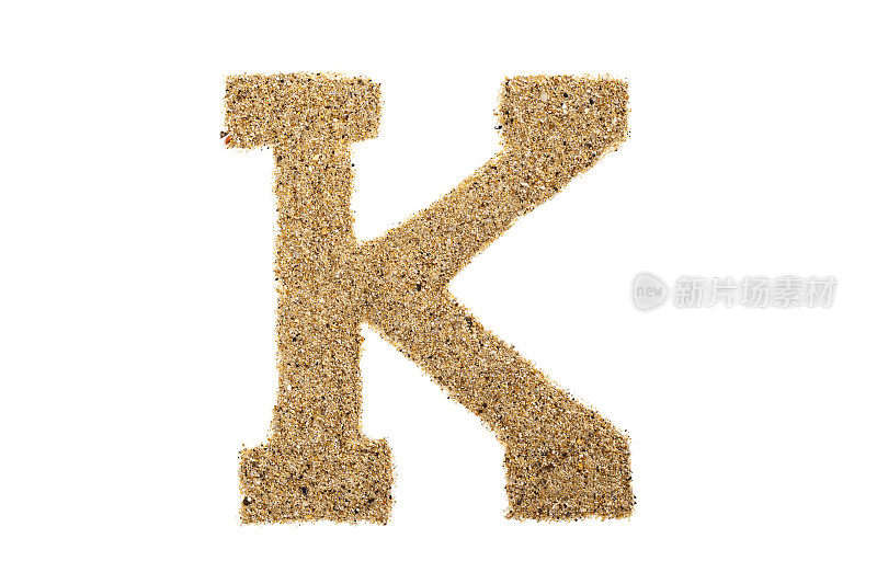 字母K由沙子制成