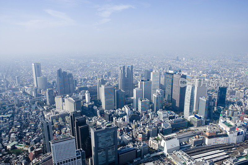 东京新宿鸟瞰图