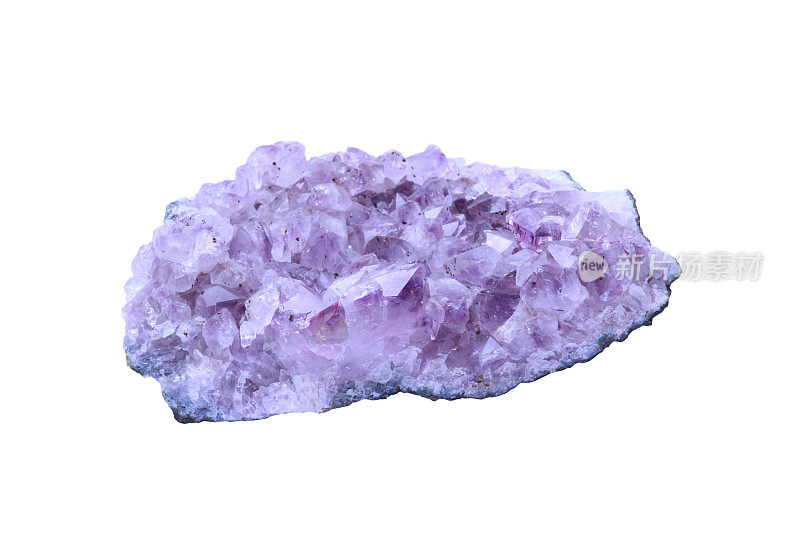 白色上孤立的紫水晶