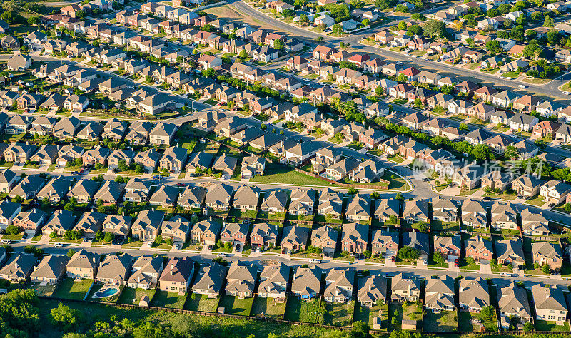圣安东尼奥德克萨斯州郊区住宅开发社区-鸟瞰图