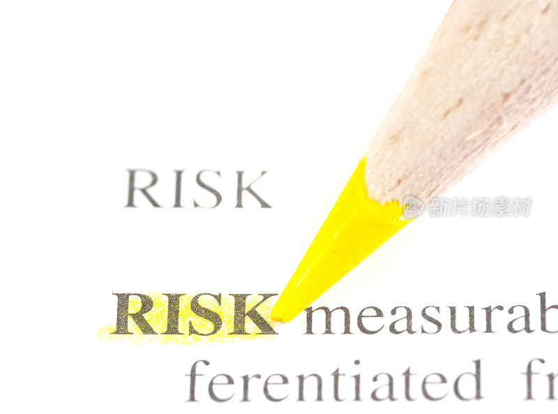 风险词定义在字典中用黄色标记