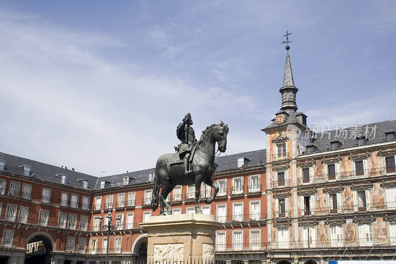 菲利普四世雕像，马德里市长广场